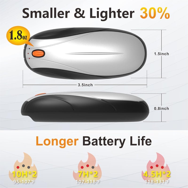 Yuegit Hand Warmers Rechargeable 2Pack,14000mAh Electric Hand Warmers with Charging Case,Quick Charge Portable Heater,Gifts for Christmas,Winter,Outdoor,Camping,Hunting Accessories - Image 5